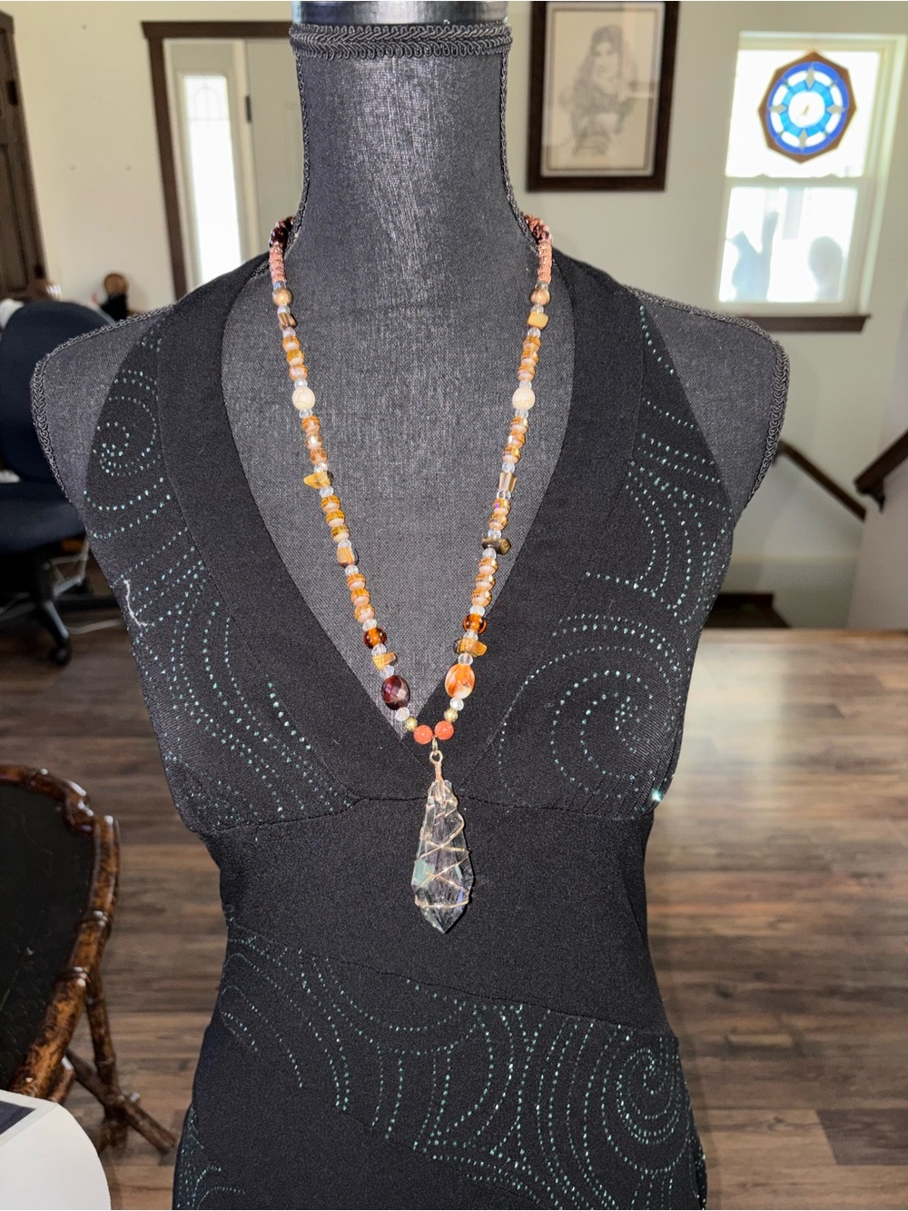 Crystal necklace made by me 17 inches